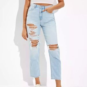 AE ripped mom jeans